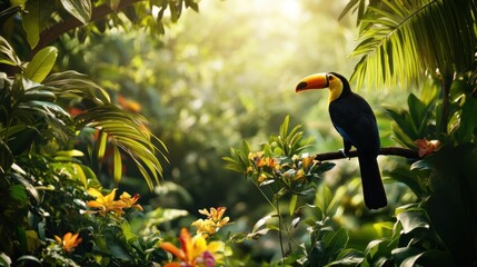 Toucan in the Tropical Jungle