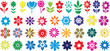 © Arafat - Colorful flower vector icon, vibrant floral design, abstract petals, and symmetrical shapes for graphic design, websites, and print projects. decorative flowers for creative projects