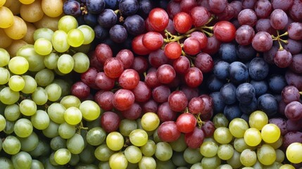 A display of vibrant, market-ready grapes (Vitis vinifera), perfect for snacking or winemaking