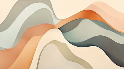 Wall Mural - Abstract Wave Form Art