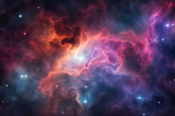 captivating nebula space background celestial details view ai generated
