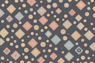 retro pattern with squares and circles