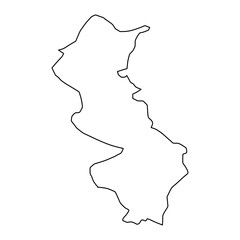 Sticker - Matiari district map, administrative division of Pakistan. Vector illustration.