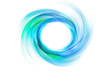 Wall Mural - swirling blue and green light vortex isolated on transparent background, png