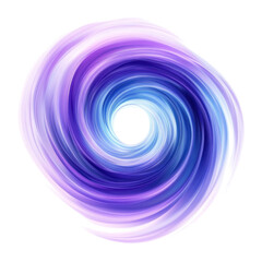 Wall Mural - blue and purple light swirl isolated on transparent or white background, circular energy vortex illu