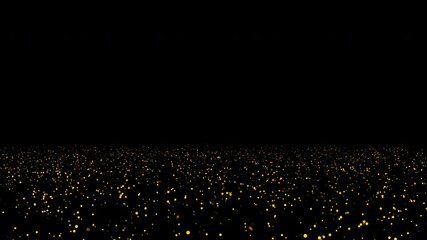 Wall Mural - animation loop glow orange fire bubble particles flow on black abstract background