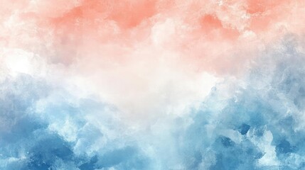 Wall Mural - A vibrant abstract design featuring soft clouds in shades of blue and peach, perfect for backgrounds and creative projects.