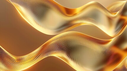 Wall Mural - Abstract gold background with a wavy pattern.