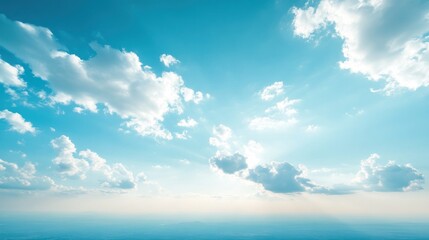 Wall Mural - Blue sky cloud gradient light white background. Beauty dummer clear cloudy in sunshine calm bright winter air bacground. environment day horizon skyline view spring