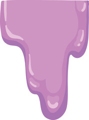 Poster - Cartoon sticky slime. Goo liquid slime splatter, mucus splash. Jelly dripping spot flat vector illustration icon