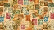 © pixelwallpaper - Vintage stamp pattern wallpaper
