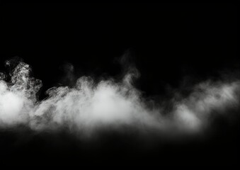 Sticker - White smoke on black