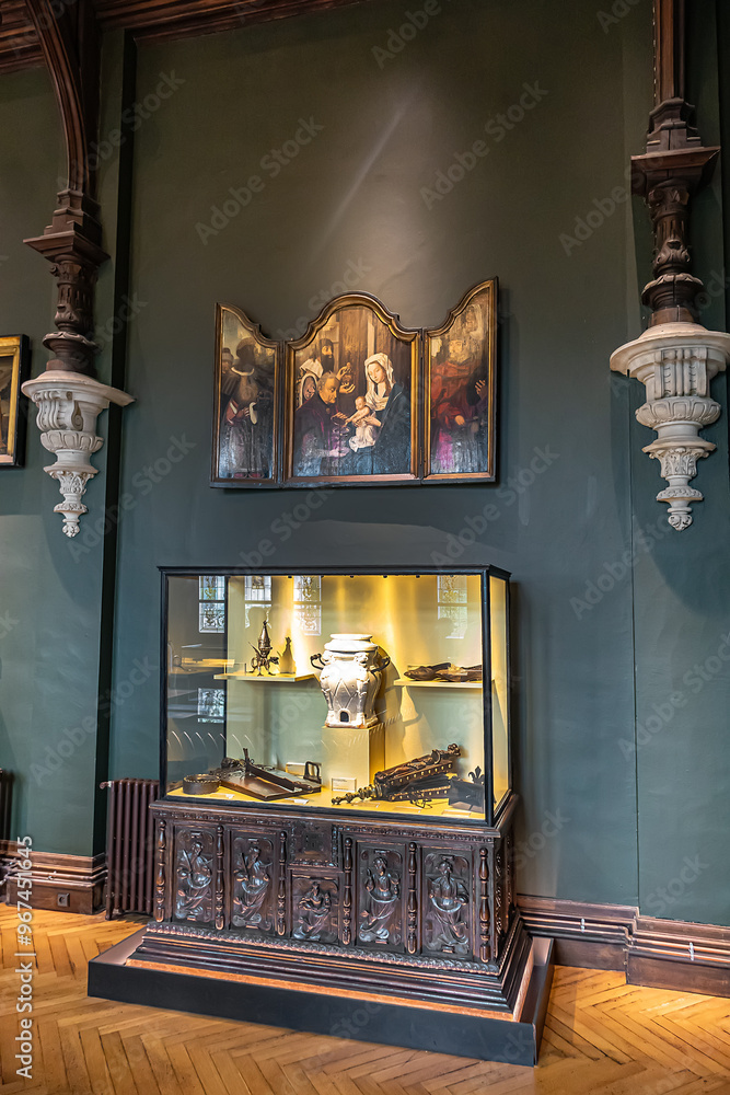 Fotografia do Stock Interior and architectural details of Benedictine ...