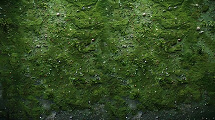 Close up of a wall adorned with vibrant green moss for eco friendly interior decor