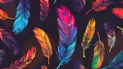 Wall Mural - Feather pattern wallpaper