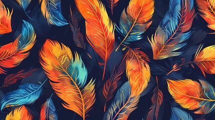 Wall Mural - Feather pattern wallpaper