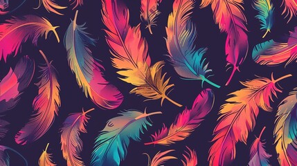 Wall Mural - Feather pattern wallpaper