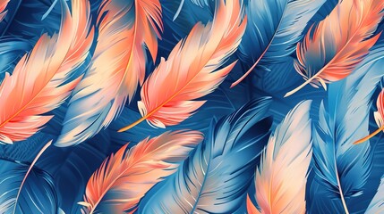 Wall Mural - Feather pattern wallpaper