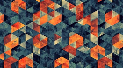 Poster - Colourful triangle wallpaper