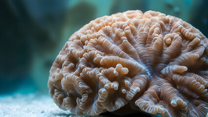 Close up of a coral in the ocean. Underwater photography.