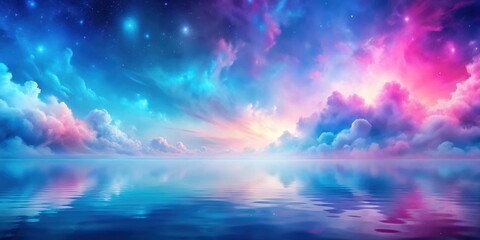 Wall Mural - Dreamlike background with vibrant hues of blue and pink , dream, colorful, fantasy, surreal, abstract, vibrant, pastel
