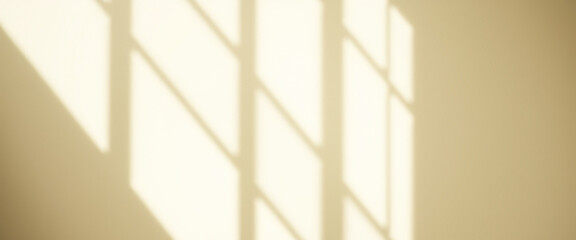 Poster - Abstract Window Light Shadow on Beige Wall