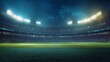 © Екатерина Чумаченко - Vibrant cricket stadium aglow with fans in nocturnal view, part of contemporary sports complex in 3D rendering.
