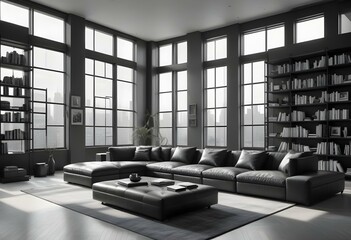 Canvas Print - Modern living room interior design