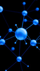 Wall Mural - abstract blue sphere network