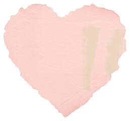 Wall Mural - PNG  Pink heart shape ripped paper diaper.