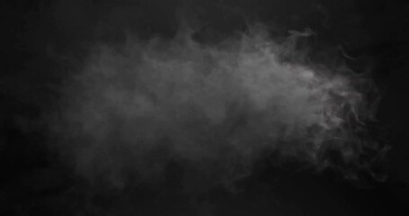 Sticker - Animation of cloud of smoke moving over black background