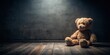 © lapeepon - Lonely teddy bear sitting in a dark room, representing childhood trauma and mental health struggles , trauma, abuse