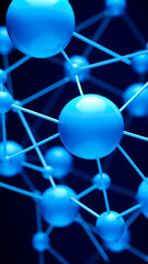 Wall Mural - abstract blue sphere network