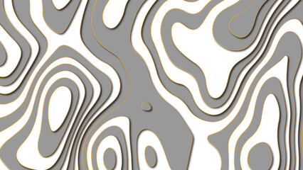 Poster - Abstract white on grey background Topographic line map pattern. Topographic map of geology and contour map,