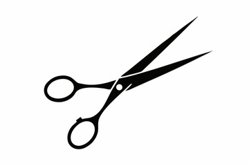 scissors logo, icon silhouette vector illustration on a white background 