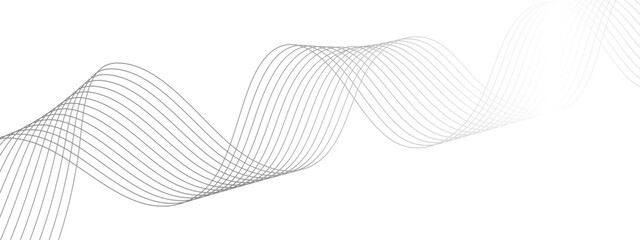 Poster - Abstract futuristic blend Curved wavy technology lines.  Curved wavy line, smooth stripes. Modern stream wave background and Sound waves technology curve flow wave lines.