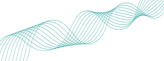 Poster - Abstract futuristic blend Curved wavy technology lines.  Curved wavy line, smooth stripes. Modern stream wave background and Sound waves technology curve flow wave lines.