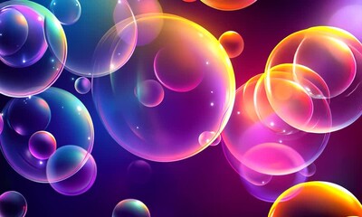 Wall Mural - Abstract Colorful Bubbles Background
