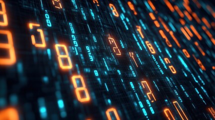 Abstract Digital Binary Code