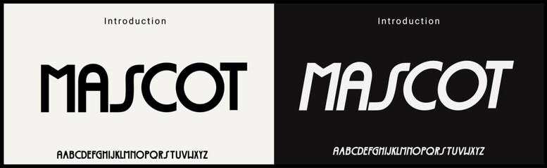 Wall Mural - condensed vector font with number. alphabet of sans serif font with modern typography. bold and tall