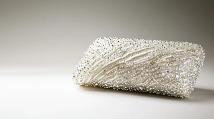 Wall Mural - Elegant White Clutch with Crystal Embellishments