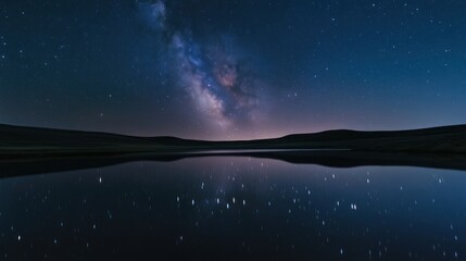 Milky Way Reflection in Still Water