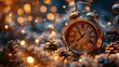 © Rafael - A clock striking midnight, signaling the arrival of 2025, surrounded by sparkling decorations. Capture the magical moment of the New Year