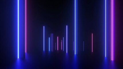 Aufkleber - An abstract 3D city rendering with a futuristic matrix. A digital skyline with a binary code particles network. A technology and connection concept. An architecture background.