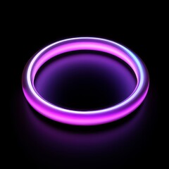 Poster - Generated by stock, this purple neon ring glows in the dark