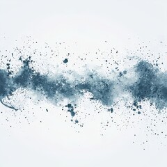 Aufkleber - Hand painted silver and gray watercolor splats on transparent png background.