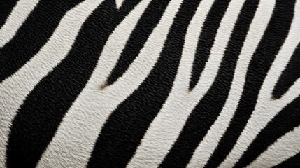 Wall Mural - Detailed Background of Zebra Skin Pattern with Bold Stripes