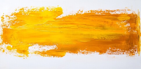 Leinwandbilder - Isolated gold ink brush strokes on transparent PNG.