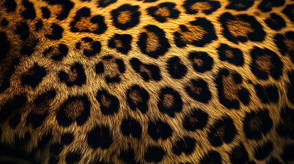 Wall Mural - High-Detail Background of Leopard Skin Pattern with Rosettes