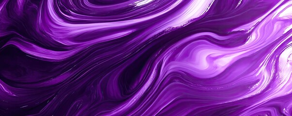 Wall Mural - Elegant abstract swirl in vibrant purple hues, perfect for backgrounds, invitations, or artistic designs.